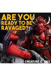 XR Brands - Creature Cocks - Ogre Silicone Dildo - Red - Stag Shop