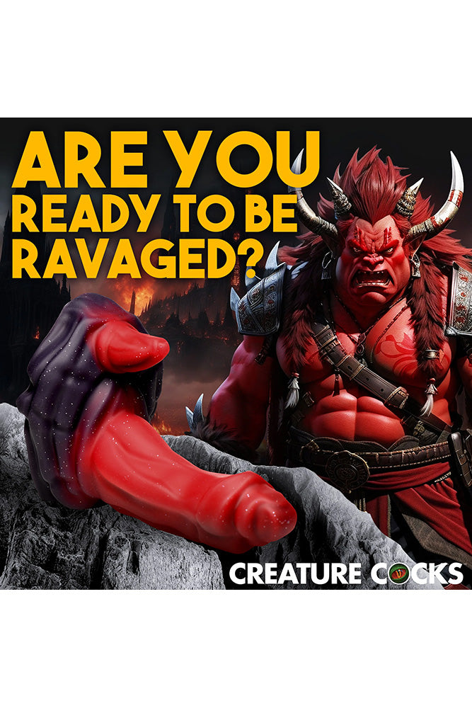 XR Brands - Creature Cocks - Ogre Silicone Dildo - Red - Stag Shop