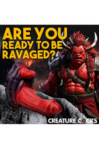 Thumbnail for XR Brands - Creature Cocks - Ogre Silicone Dildo - Red