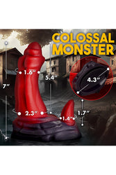 XR Brands - Creature Cocks - Ogre Silicone Dildo - Red - Stag Shop