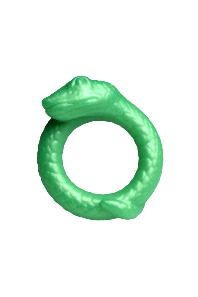 XR Brands - Creature Cocks - Serpentine Silicone Cock Ring - Green - Stag Shop