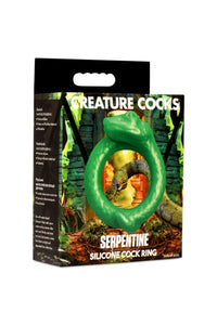 Thumbnail for XR Brands - Creature Cocks - Serpentine Silicone Cock Ring - Green - Stag Shop