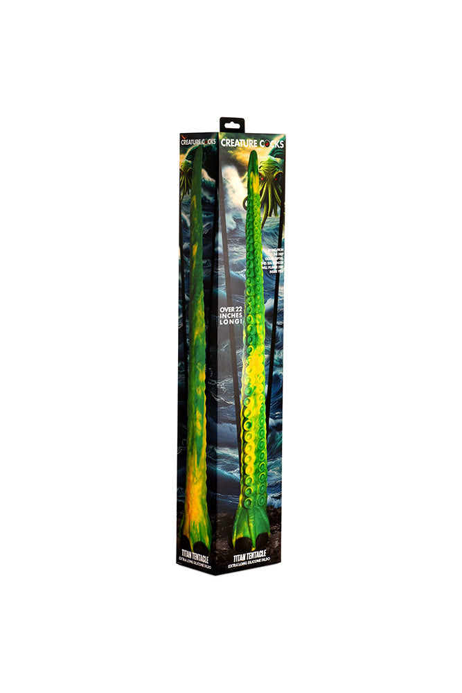 XR Brands - Creature Cocks - Titan Tentacle Extra Long Silicone Dildo - Green - Stag Shop