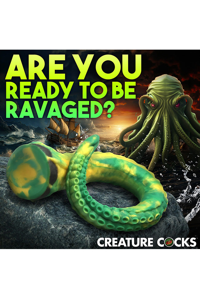 XR Brands - Creature Cocks - Titan Tentacle Extra Long Silicone Dildo - Green - Stag Shop