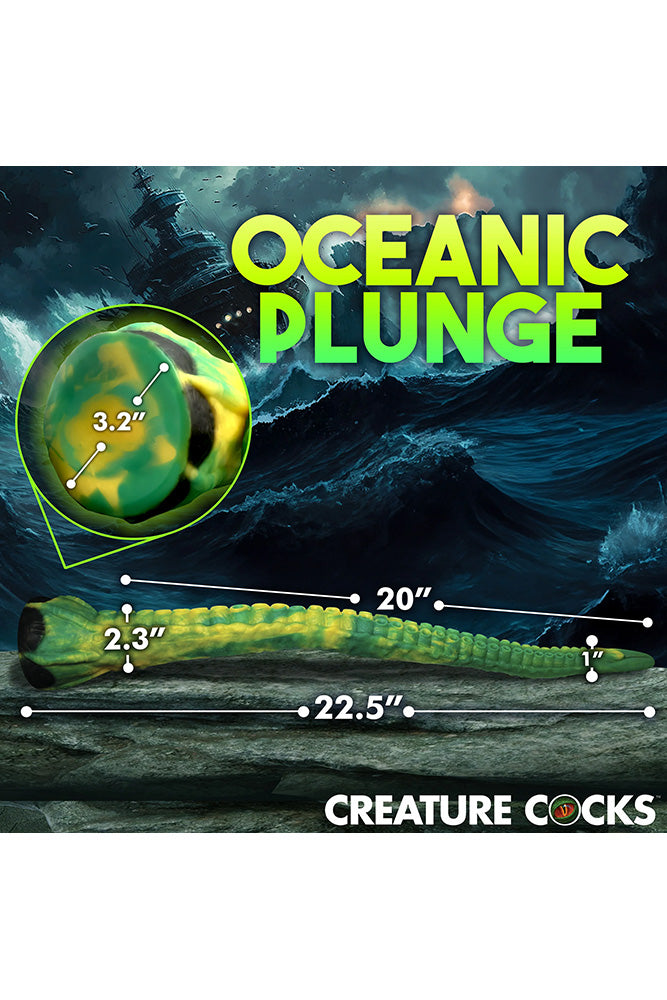 XR Brands - Creature Cocks - Titan Tentacle Extra Long Silicone Dildo - Green - Stag Shop