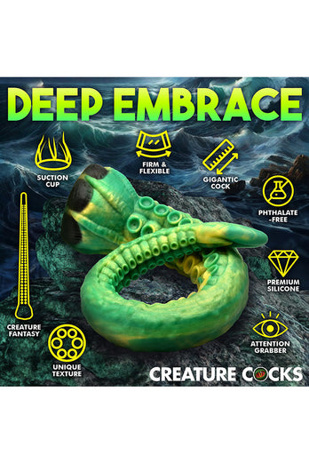XR Brands - Creature Cocks - Titan Tentacle Extra Long Silicone Dildo - Green - Stag Shop