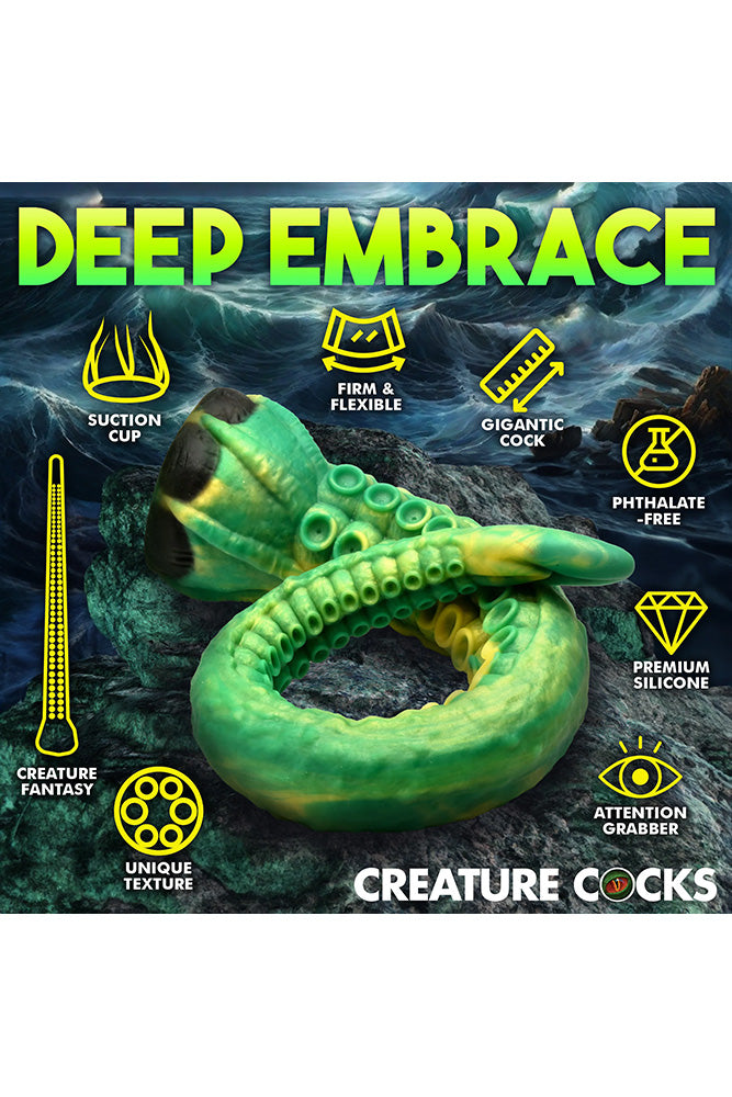 XR Brands - Creature Cocks - Titan Tentacle Extra Long Silicone Dildo - Green - Stag Shop