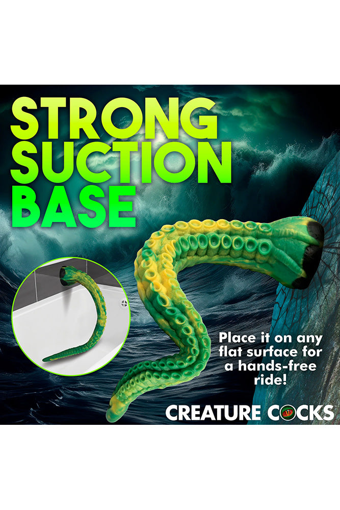 XR Brands - Creature Cocks - Titan Tentacle Extra Long Silicone Dildo - Green - Stag Shop