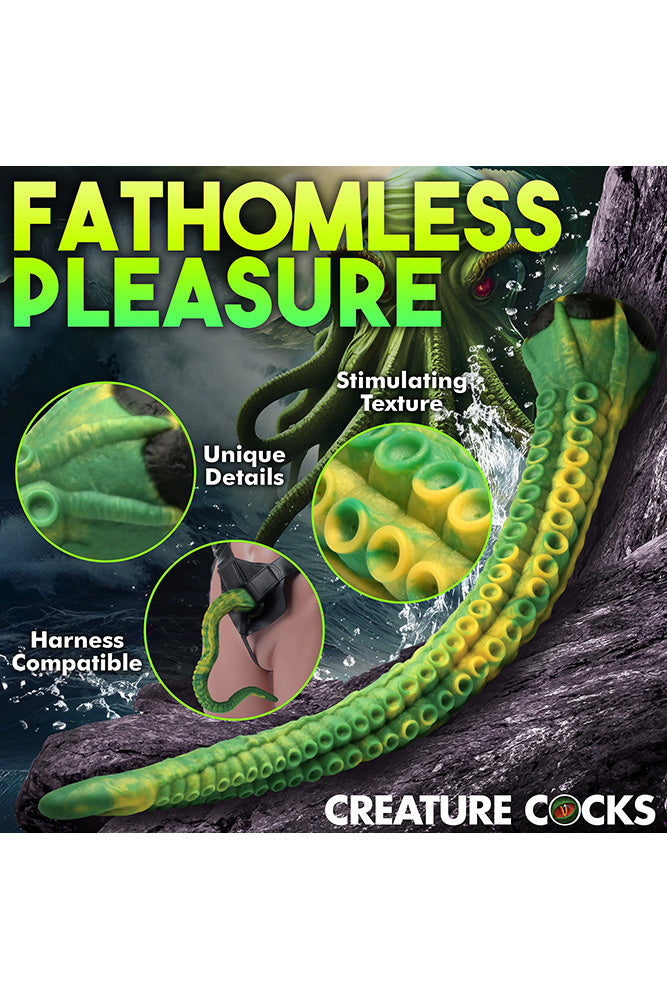 XR Brands - Creature Cocks - Titan Tentacle Extra Long Silicone Dildo - Green - Stag Shop