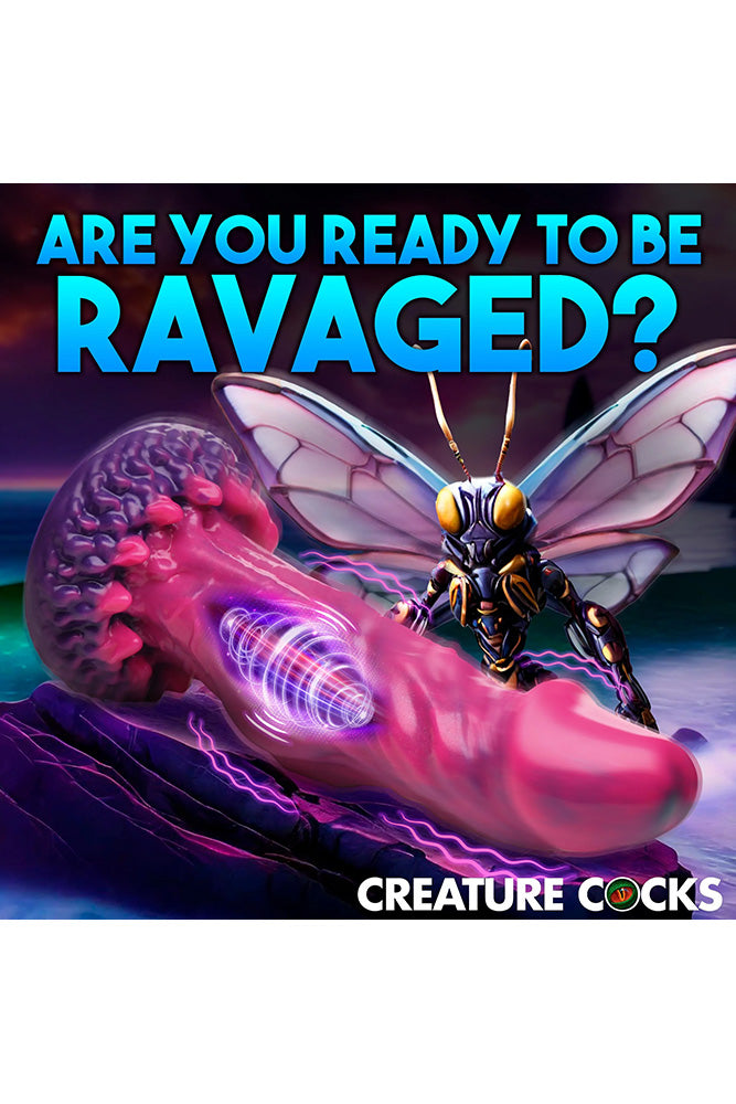 XR Brands - Creature Cocks - Xenox Remote Control Vibrating Silicone Dildo - Hot Pink - Stag Shop