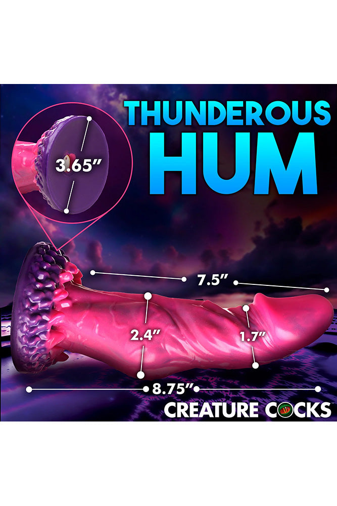 XR Brands - Creature Cocks - Xenox Remote Control Vibrating Silicone Dildo - Hot Pink - Stag Shop