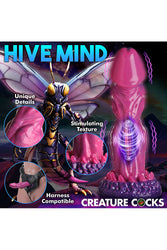 XR Brands - Creature Cocks - Xenox Remote Control Vibrating Silicone Dildo - Hot Pink - Stag Shop