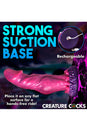 XR Brands - Creature Cocks - Xenox Remote Control Vibrating Silicone Dildo - Hot Pink - Stag Shop