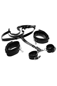 Thumbnail for XR Brands - Strict - Deluxe Thigh Sling With Wrist Cuffs - Black - Stag Shop