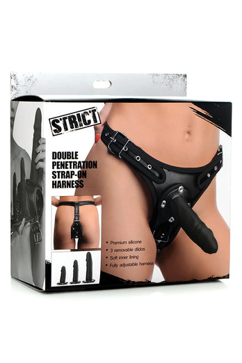 XR Brands - Strict - Double Penetration Strap On Harness - Stag Shop