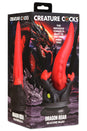 XR Brands - Creature Cocks - Dragon Roar Silicone Dildo - Red/Black - Stag Shop