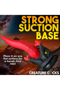 Thumbnail for XR Brands - Creature Cocks - Dragon Roar Silicone Dildo - Red/Black