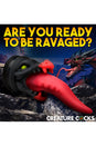 XR Brands - Creature Cocks - Dragon Roar Silicone Dildo - Red/Black - Stag Shop