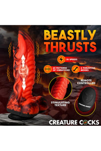 Thumbnail for XR Brands - Creature Cocks - Dragon Thrust Thrusting Dildo With Remote - Stag Shop