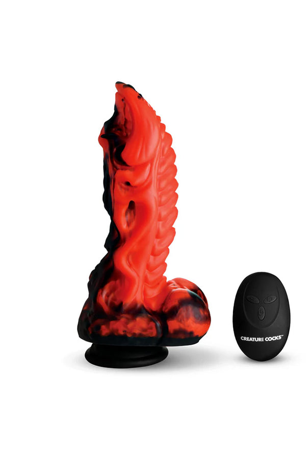 XR Brands - Creature Cocks - Dragon Thrust Thrusting Dildo With Remote - Stag Shop