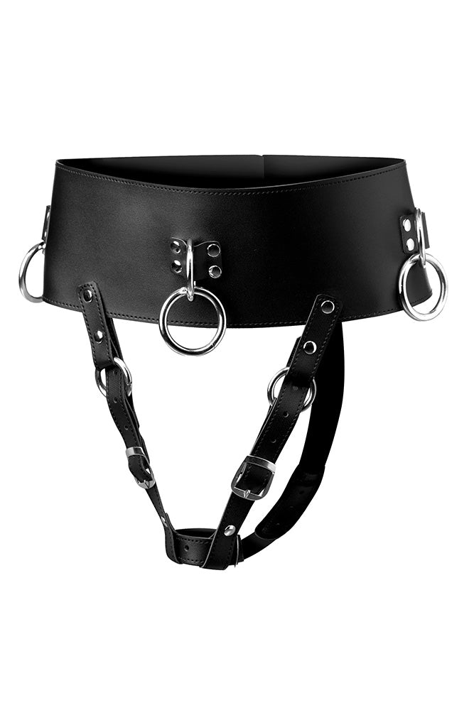 XR Brands - Strict - Forced Orgasm Wand Holder Belt - Black - Stag Shop