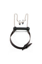 XR Brands - Strict - Silicone Bit Gag with Nipple Clamps - Black - Stag Shop