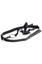 XR Brands - Strict - Cock Ring Harness with Silicone Anal Plug - Black - Stag Shop