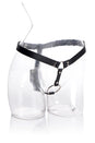 XR Brands - Strict - Cock Ring Harness with Silicone Anal Plug - Black - Stag Shop