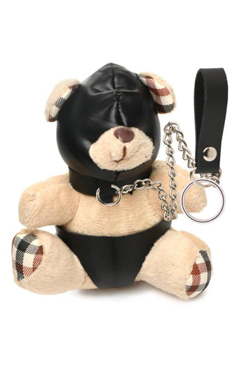 XR Brands - Master Series - Hooded Teddy Bear Keychain - Brown - Stag Shop