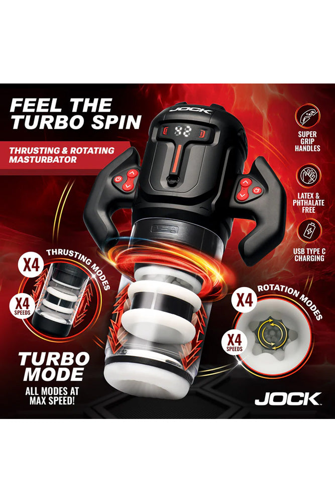 XR Brands - Jock - Turbo Spin Thrusting & Rotating Masturbator - Stag Shop