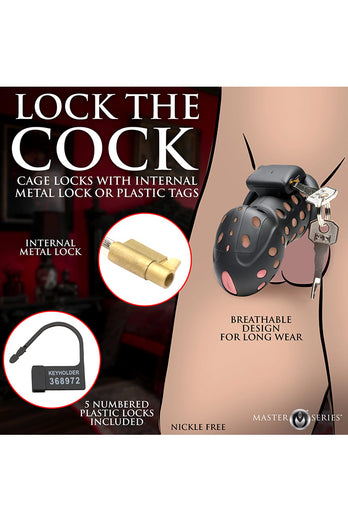 XR Brands - Master Series - Lock Down Chastity Cage - Stag Shop