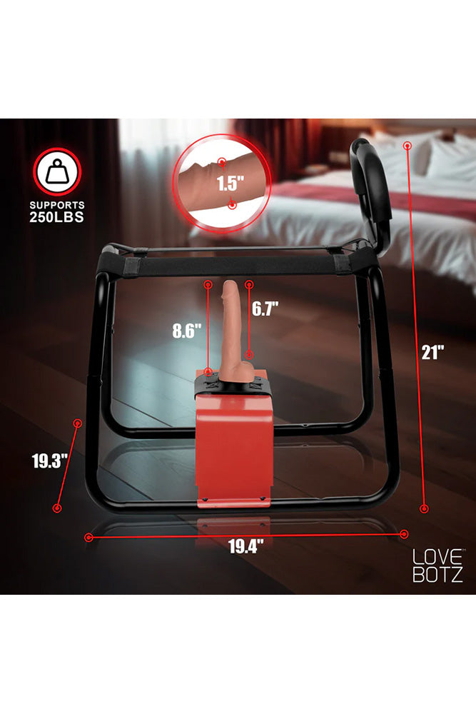 XR Brands - Love Botz - Bangin' Bench with Thrusting & Vibrating Dildo - Stag Shop