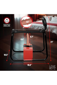 Thumbnail for XR Brands - Love Botz - Bangin' Bench with Thrusting & Vibrating Dildo - Stag Shop