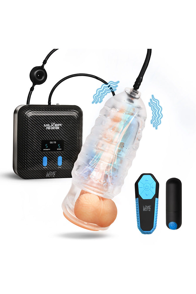 XR Brands - Love Botz - The Milker Vibrating & Sucking Stamina Device - Stag Shop