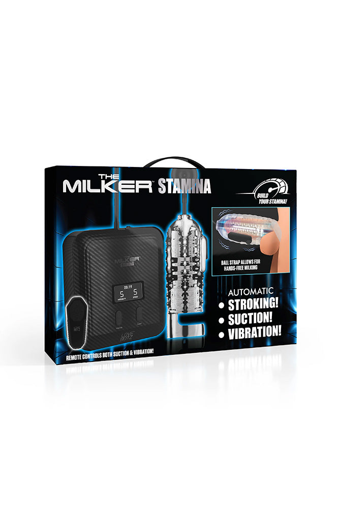XR Brands - Love Botz - The Milker Vibrating & Sucking Stamina Device - Stag Shop