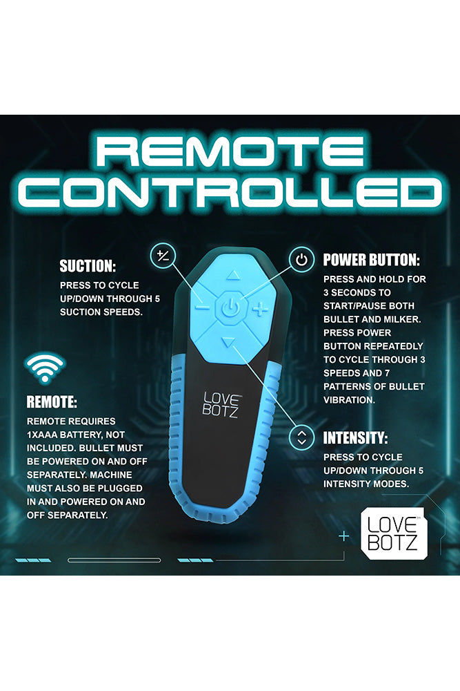 XR Brands - Love Botz - The Milker Vibrating & Sucking Stamina Device - Stag Shop