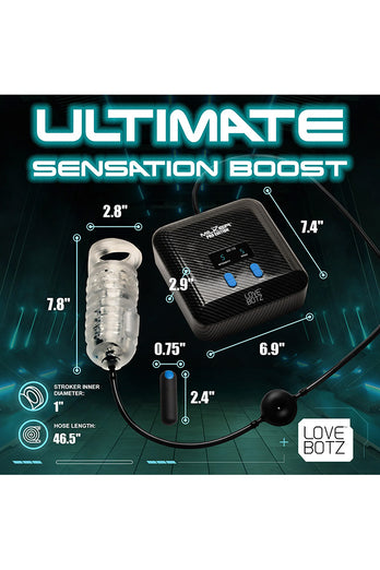 XR Brands - Love Botz - The Milker Vibrating & Sucking Stamina Device - Stag Shop