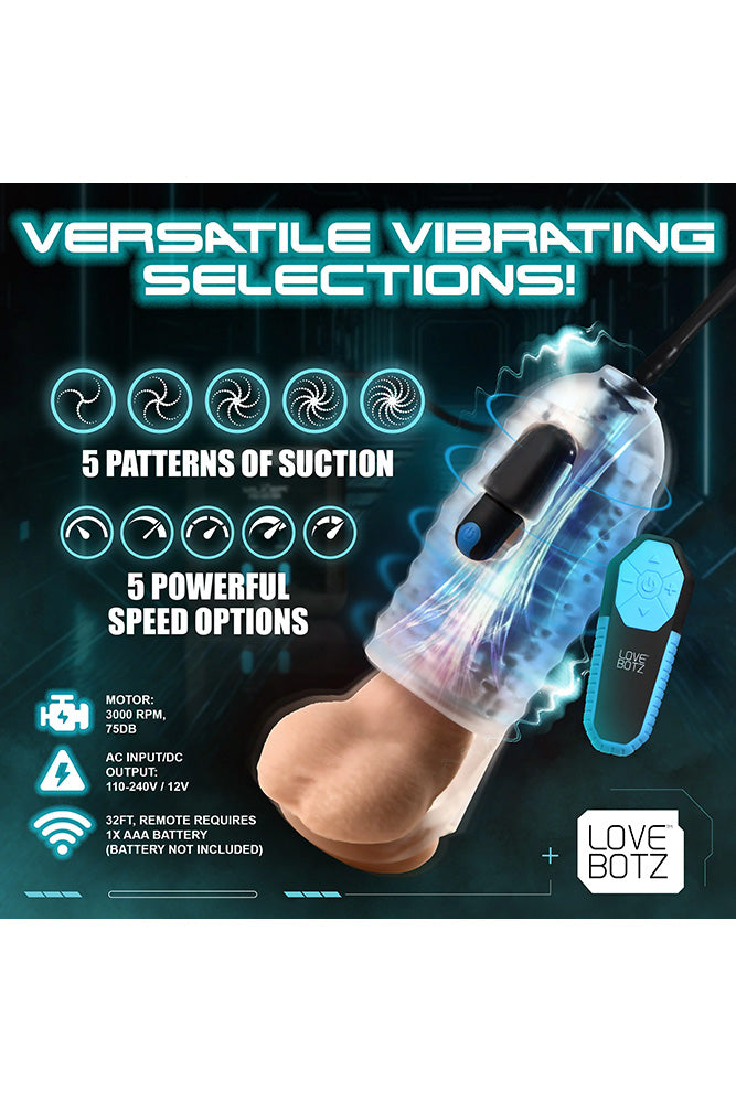 XR Brands - Love Botz - The Milker Vibrating & Sucking Stamina Device - Stag Shop