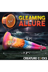 XR Brands - Creature Cocks - Luminoctopus Glow-in-the-Dark Tentacle Dildo - Multicolour - Stag Shop