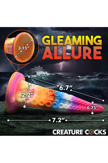 XR Brands - Creature Cocks - Luminoctopus Glow-in-the-Dark Tentacle Dildo - Multicolour - Stag Shop