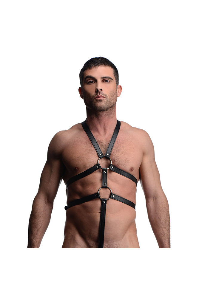 XR Brands - Strict - Male Body Harness - Black - Stag Shop