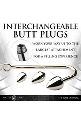XR Brands - Master Series - Anal Hook Trainer Anal Hook With 3 Plugs - Silver - Stag Shop