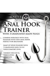 XR Brands - Master Series - Anal Hook Trainer Anal Hook With 3 Plugs - Silver - Stag Shop