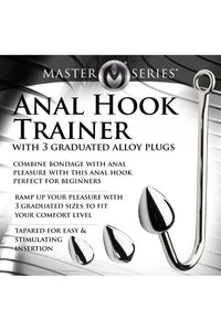 Thumbnail for XR Brands - Master Series - Anal Hook Trainer Anal Hook With 3 Plugs - Silver - Stag Shop