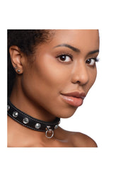 XR Brands - Master Series - Bling Vixen Choker with Rhinestones - Black/Clear - Stag Shop