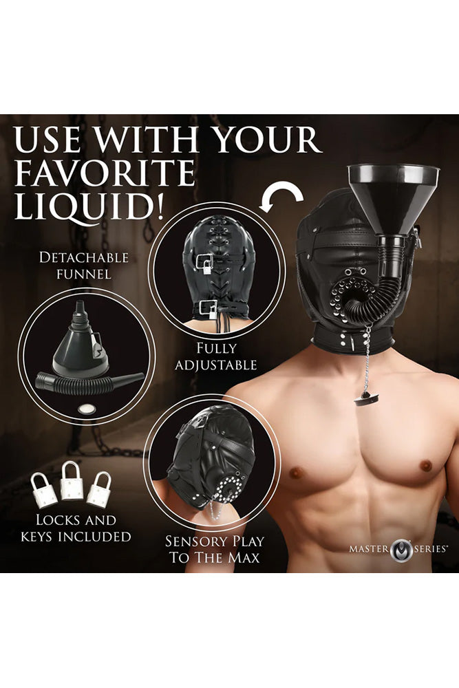 XR Brands - Master Series - Degraded Sensory Deprivation Hood with Funnel - Stag Shop