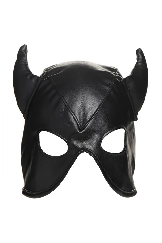 XR Brands - Master Series - Dungeon Demon Bondage Hood with Horns - Stag Shop