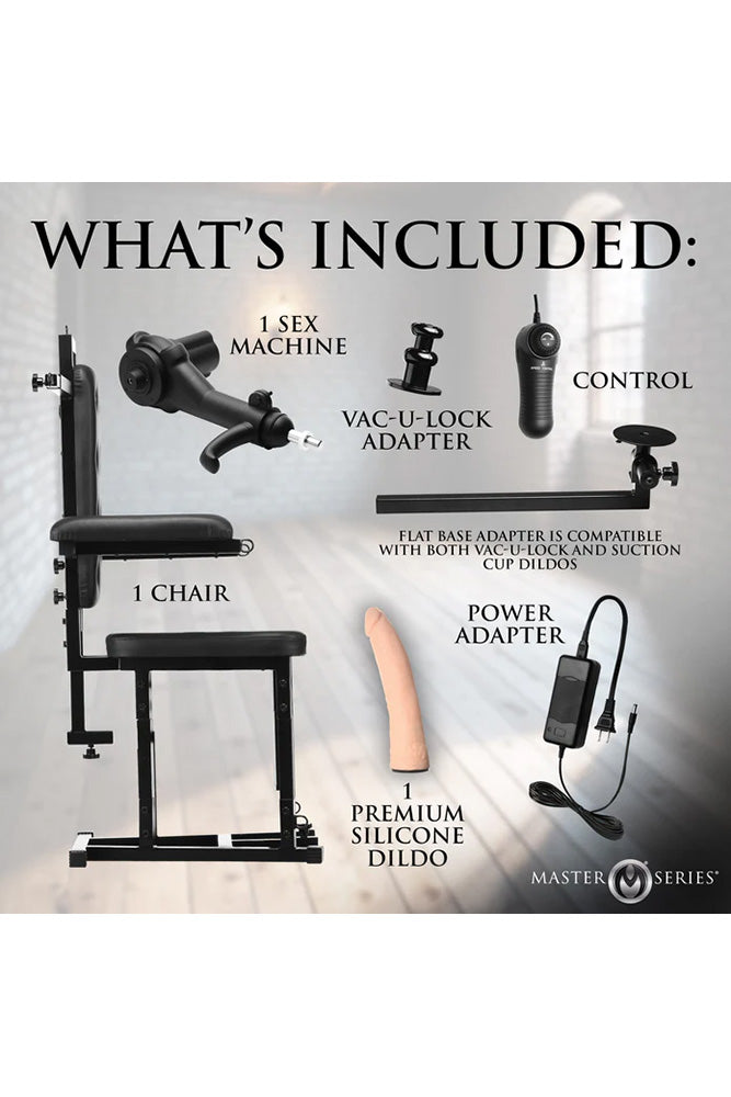 XR Brands - Master Series - Enforcer Chair with Sex Machine - Stag Shop