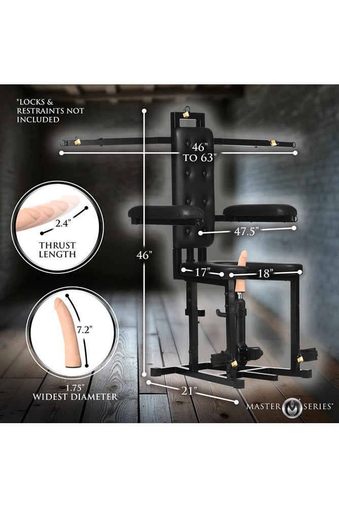 XR Brands - Master Series - Enforcer Chair with Sex Machine - Stag Shop