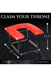 XR Brands - Master Series - Face Rider Queening Chair - Red - Stag Shop